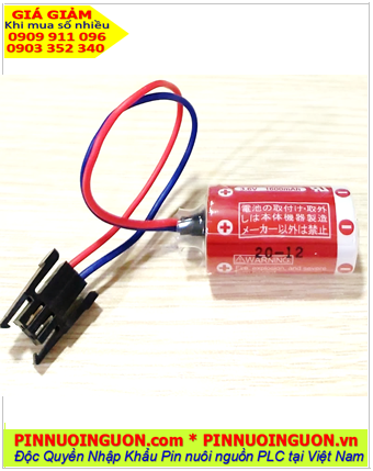 Maxell ER3 (Zắc đen Mitsu); Pin nuôi nguồn PLC Maxell ER3 lithium 3.6v 1/2AA 1100mAh, Xuất xứ Nhật 